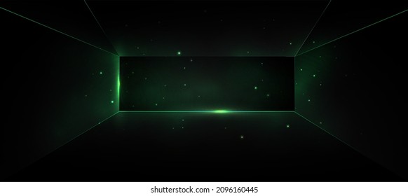 green abstract green light abstract  polygon elegant background	