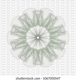 Green abstract linear rosette
