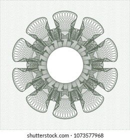  Green abstract linear rosette