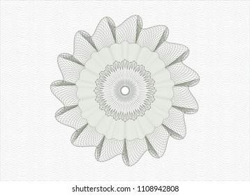  Green abstract linear rosette