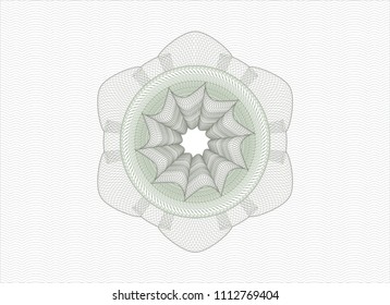  Green abstract linear rosette