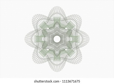 Green abstract linear rosette