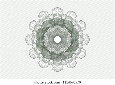 Green abstract linear rosette
