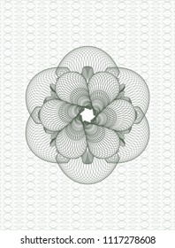Green abstract linear rosette