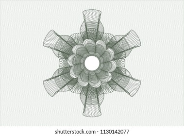 Green abstract linear rosette