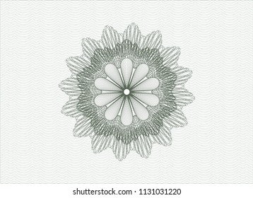 Green abstract linear rosette