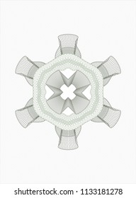 Green abstract linear rosette