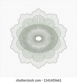 Green abstract linear rosette