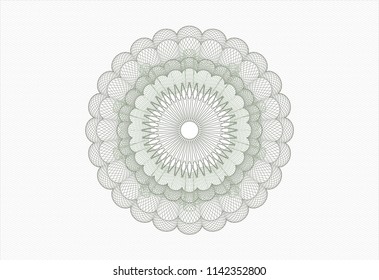 Green abstract linear rosette