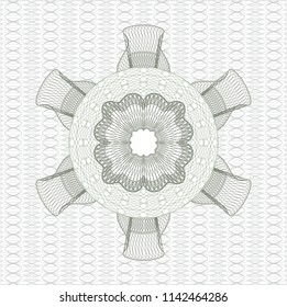 Green abstract linear rosette