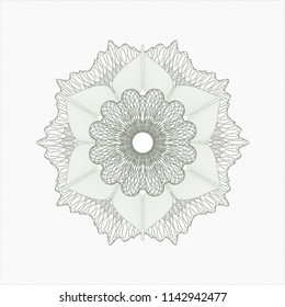 Green abstract linear rosette