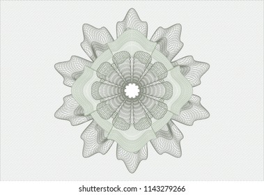 Green abstract linear rosette