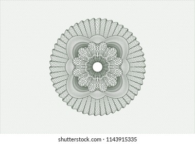 Green abstract linear rosette