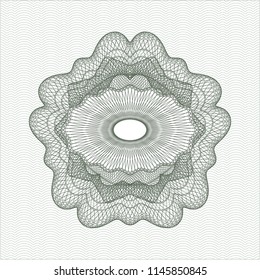 Green abstract linear rosette