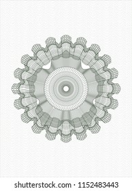 Green abstract linear rosette