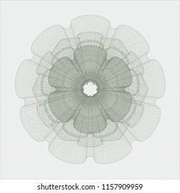 Green abstract linear rosette