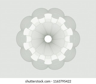 Green abstract linear rosette