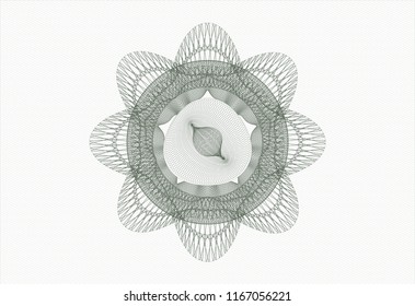 Green abstract linear rosette