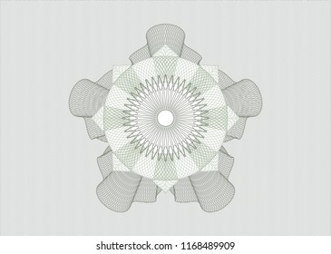 Green abstract linear rosette