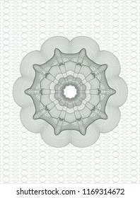 Green abstract linear rosette