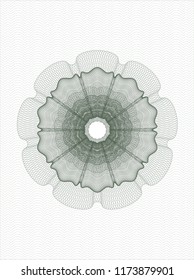 Green abstract linear rosette