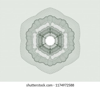 Green abstract linear rosette