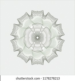 Green abstract linear rosette