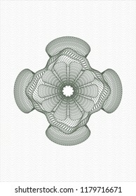 Green abstract linear rosette