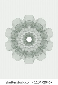 Green abstract linear rosette