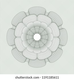 Green abstract linear rosette