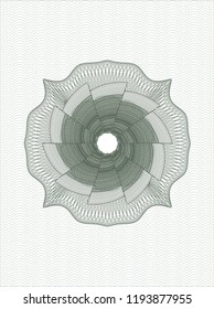 Green abstract linear rosette