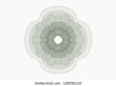 Green abstract linear rosette