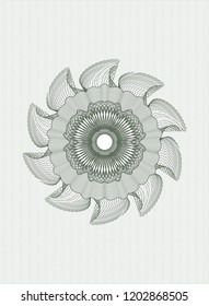 Green abstract linear rosette