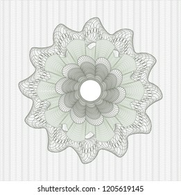 Green abstract linear rosette