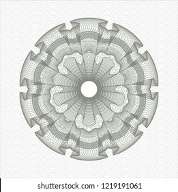 Green abstract linear rosette