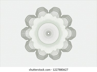 Green abstract linear rosette