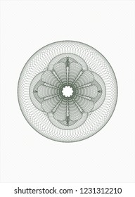 Green abstract linear rosette