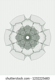 Green abstract linear rosette