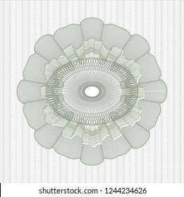 Green abstract linear rosette