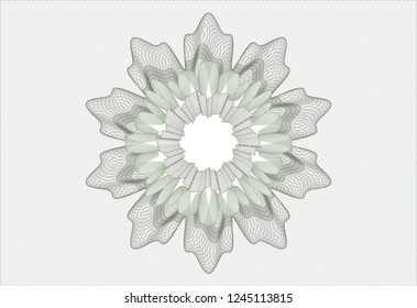 Green abstract linear rosette