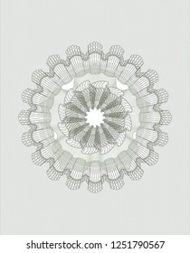 Green abstract linear rosette