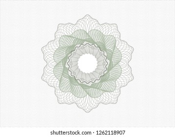 Green abstract linear rosette