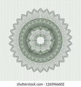 Green abstract linear rosette