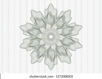 Green abstract linear rosette