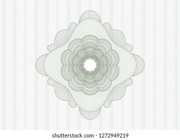 Green abstract linear rosette