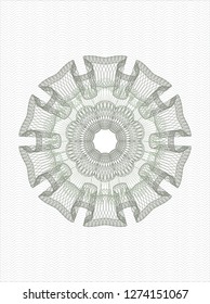 Green abstract linear rosette