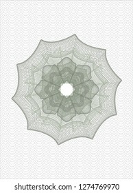Green abstract linear rosette