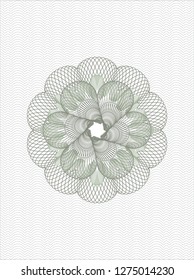 Green abstract linear rosette