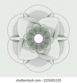 Green abstract linear rosette