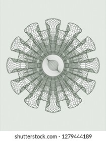Green abstract linear rosette